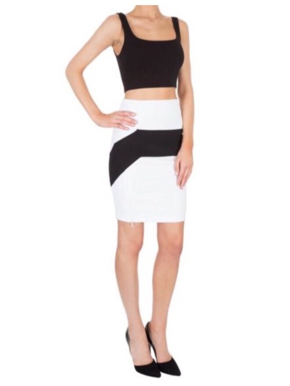 Kendall + Kyle Colorblock Pencil Skirt XS